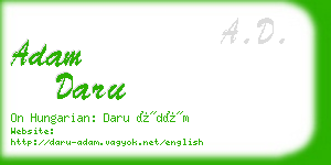 adam daru business card